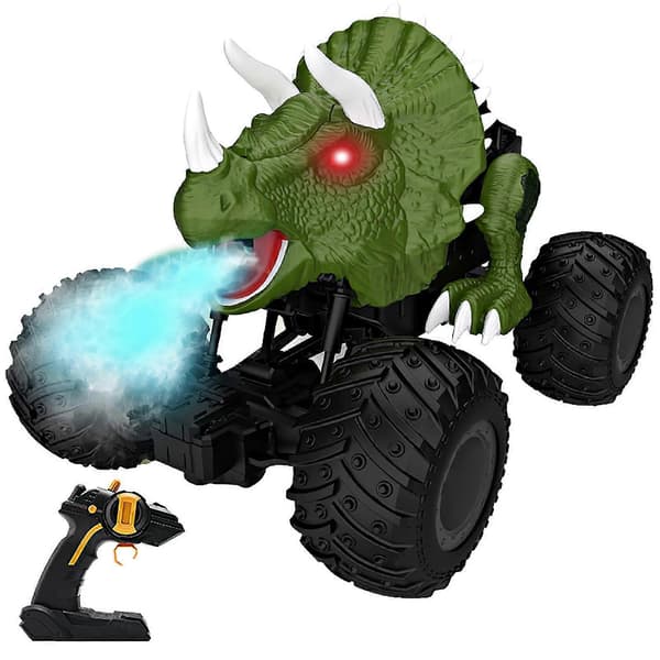 Fjernkontroll Dinosaur Bil Drift Lastebil Med Smart Spray Fulde Funksjoner For Gutter Green B
