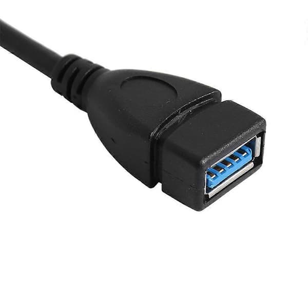 USB 3.0 Vinkel 90 Grader Forlængerkabel Han Til Hun Adapter Ledning Data Venstre Vänster