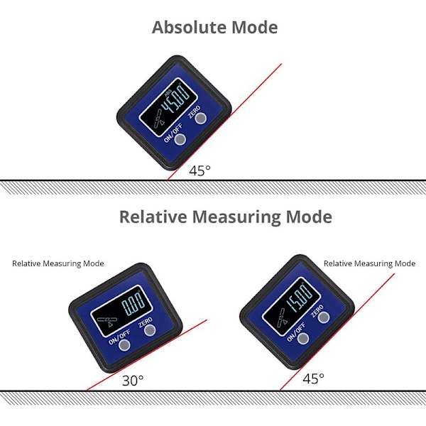 Mini vahva magneettinen monitoiminen digitaalinen kaltevuusmittari (DL139 sininen)
