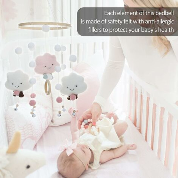 Crib Mobile Wind Chime Safety Crib Mobile Pendant Wind Chime rosa