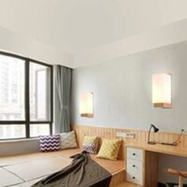 Simpe stil tre skandinavisk vegglampe Vegglampe for nattbord Stue Trapp Korridor