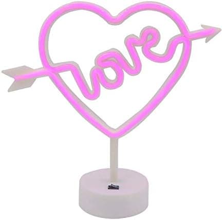 wxsp 1 Stykke Cupidon Rosa LED Neonlys - USB/Batteri Belysning - Stemningslampe til Soverom[ht]