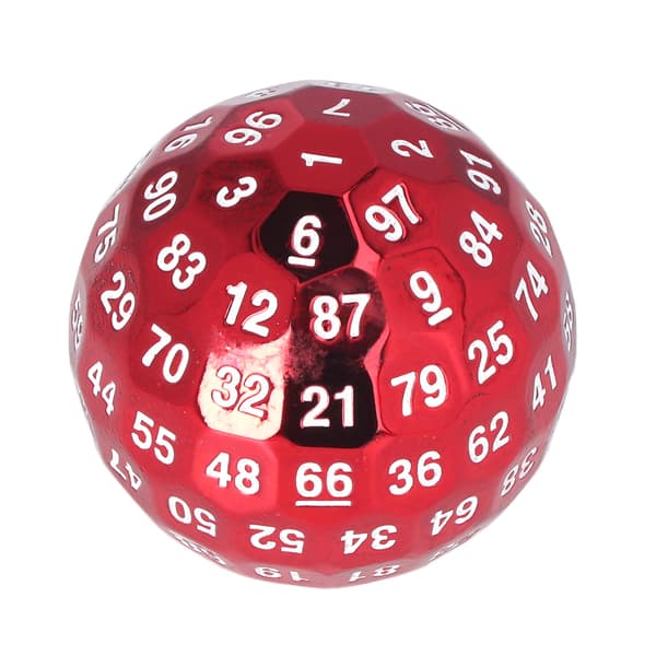 Metal Polyhedral Terninger 100 Sider Tunge Lyse Farver Rollespil Polyhedrale Terninger Rød