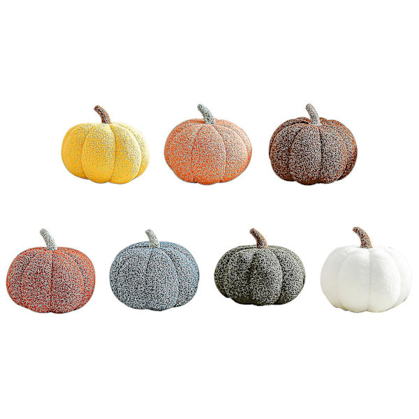 Halloween pumpa kudddekor, pumpa plysch kudde fleece fyllda pumpor dekoration orange 7.87*3.93in
