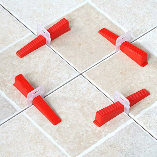 Tile Leveler Leveling System Kit for keramiske veggbyggeverktøy (200 kiler + 1 klemme)