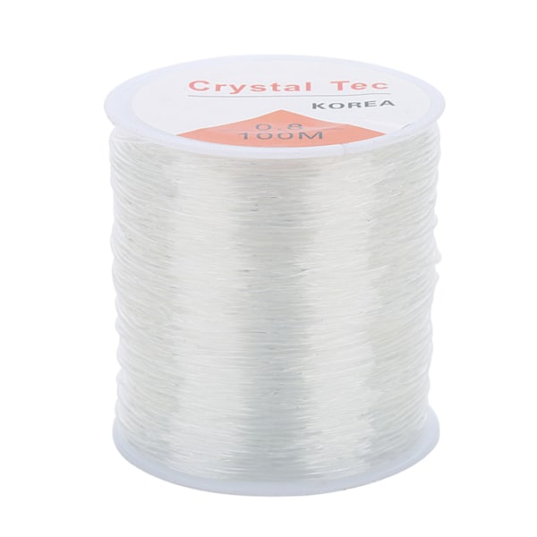 109 meter lang elastisk fiber klar krystalstreng til smykkefremstilling DIY