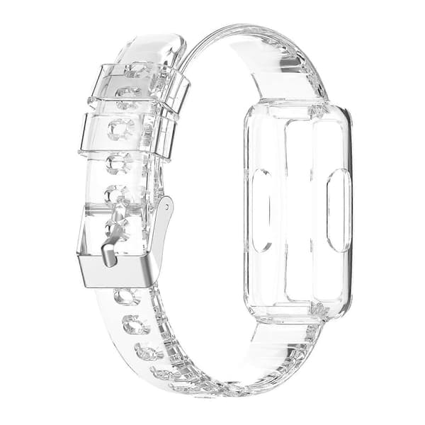 Gjennomsiktig silikon integrert klokkerem for Fitbit Luxe Transparent