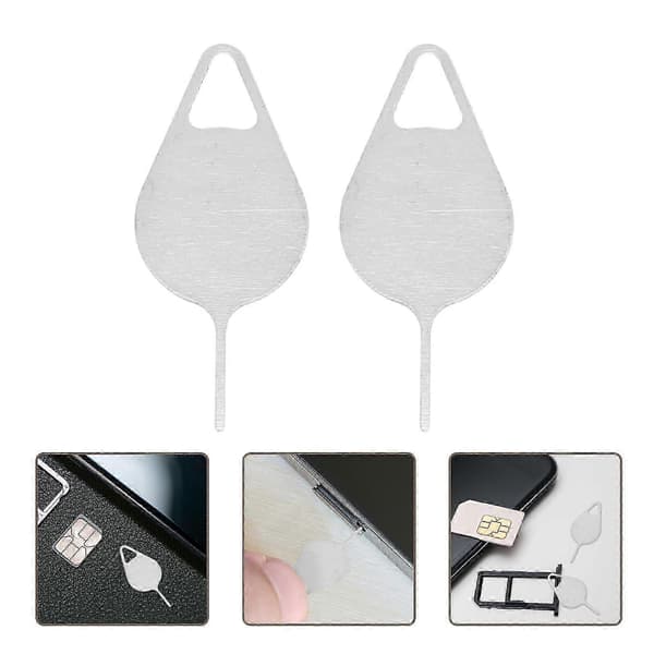SIM-kortudstødernål i rustfrit stål 600 stk. 3.00X1.00X0.10CM Silver