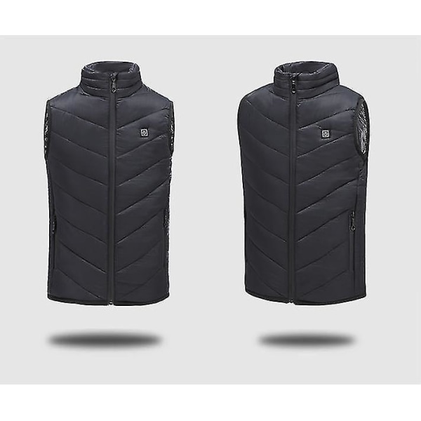 Oppvarmet vest, Unisex oppvarmede klær for barn 160cm Black