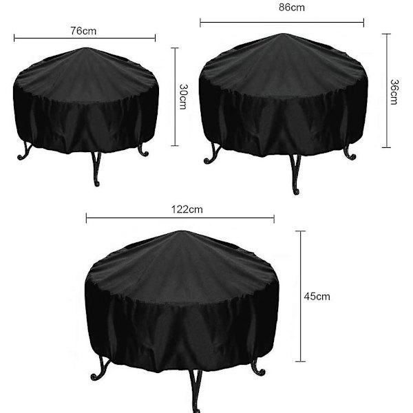 BBQ- cover ulkopuutarhaan, vedenpitävä pyöreä cover (122 x 45 cm).，