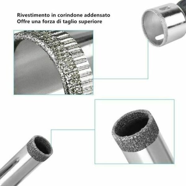 15 kpl set ?6-50 mm HSS-timanttiporanterät hiiliteräs märkäleikkaava timanttileikkuri laatoille
