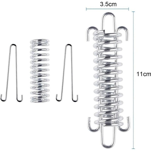 10 delar tältfjäderspänne, fjäderspänne i rostfritt stål, fixeringssats för solsegel, fästen för segelskydd, används för utomhusbruk