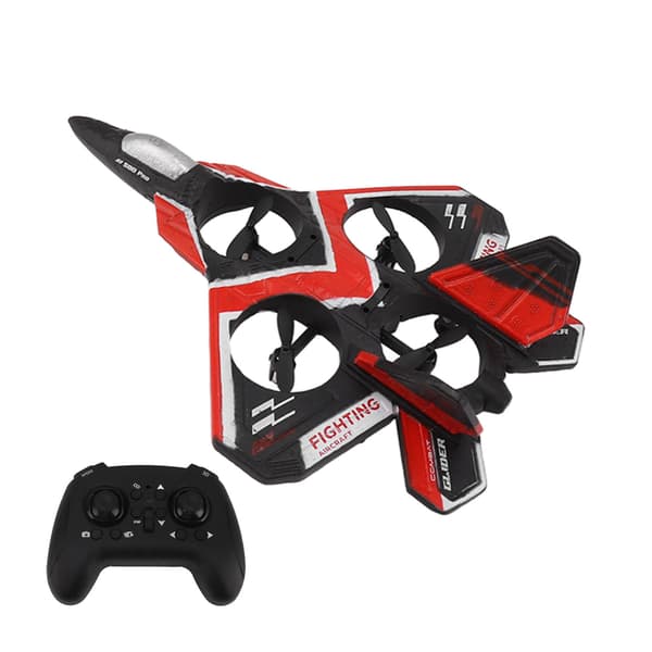 Tehokas RC-dronelelu lapsille, 2 akulla, punainen