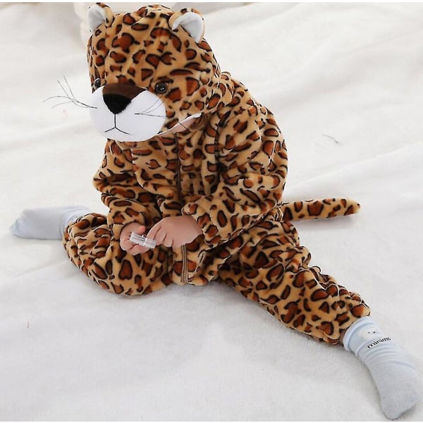 Baby Dinosaur kostym Barn Söt Hoodie Jumpsuit Halloween Jaguar 6-12 Months