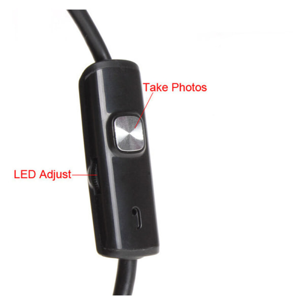 Vanntett 7 mm HD Android USB-endoskopkamera med 6 justerbare lysdioder for Android-smarttelefon, nettbrett, bærbar PC