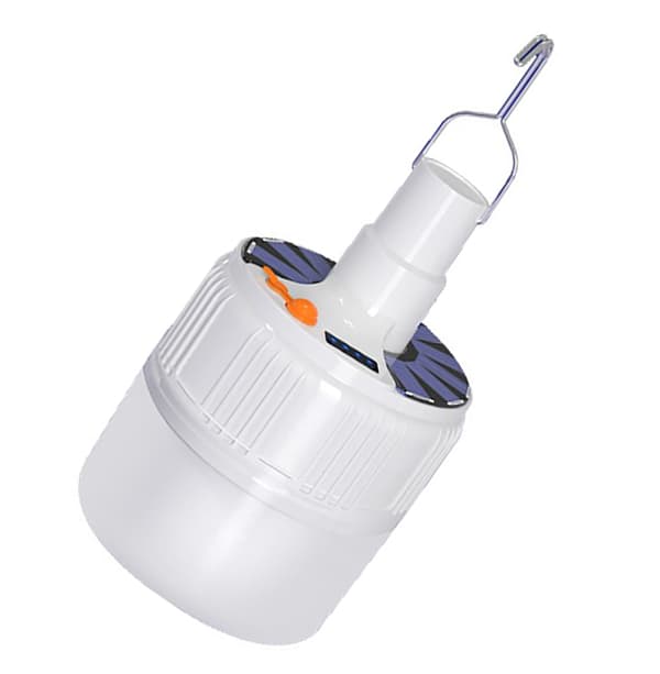 Solar Oppladbar LED-lampe Fjernkontroll Nattmarked Campinglys