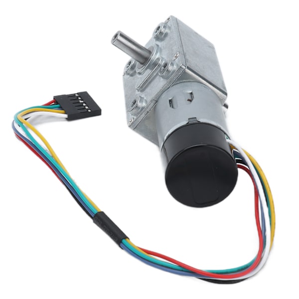 JGY 370 DC Gearmotor med Encoder 14mm Dobbelt Udgangsaksel 24V DC