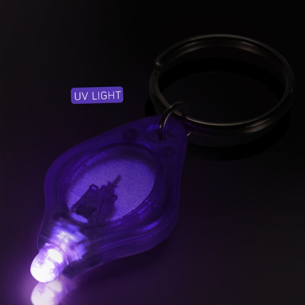 Muovinen kuori violetti valo 10 kpl LED muovinen avaimenperä taskulamppu, ulkoleirintä, piknik, seikkailu