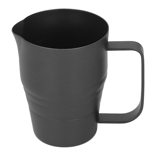 Svart 900ml Melkeskumkanne - 304 Rustfritt Stål Matkvalitet med Ørnformet Tute og Forsterket Design for Kaffeskumming