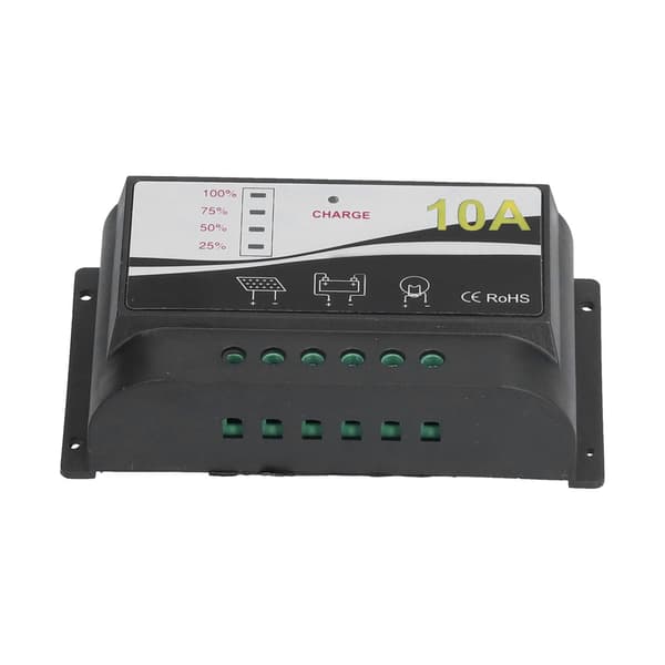 Slitesterk ABS Solar Charge Controller Regulator 12V 24V Solcellepanel Lader
