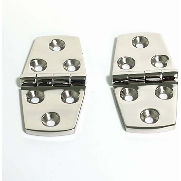 4 stk 38*76 rustfrit stål 316 trapezformet seks-hullers foldehængsel foldehængsel hardware bådhængsel，Til boligmøbler,
