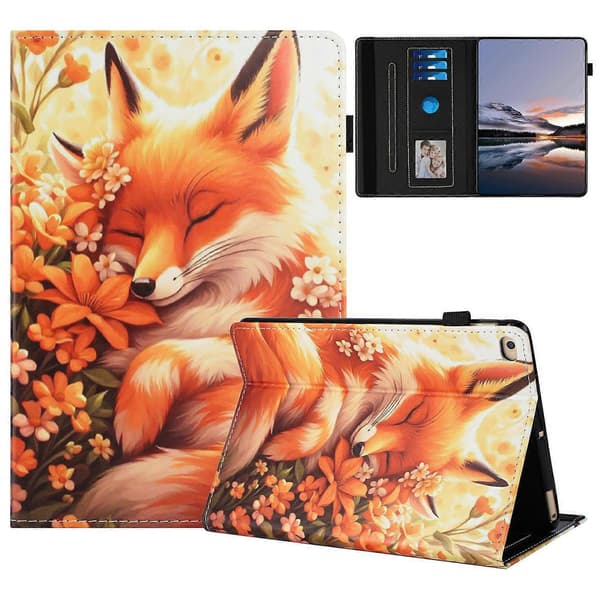 iPad 10.2 (2021) -tablettikotelo Multicolor Flower Fox