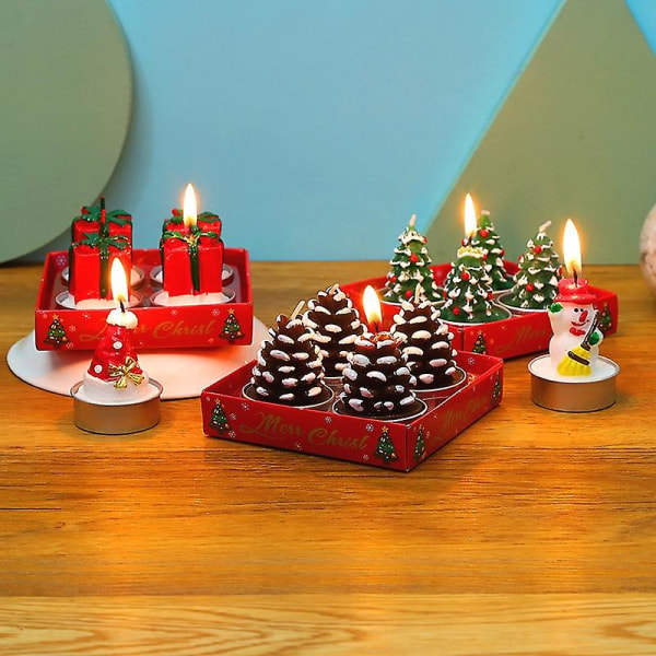 Christmas Candle Craft Fyra presentförpackningar kan tända ljus