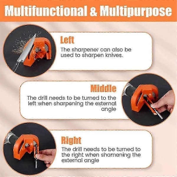 Multifunktionell borrslip med 12 slipskivor Orange
