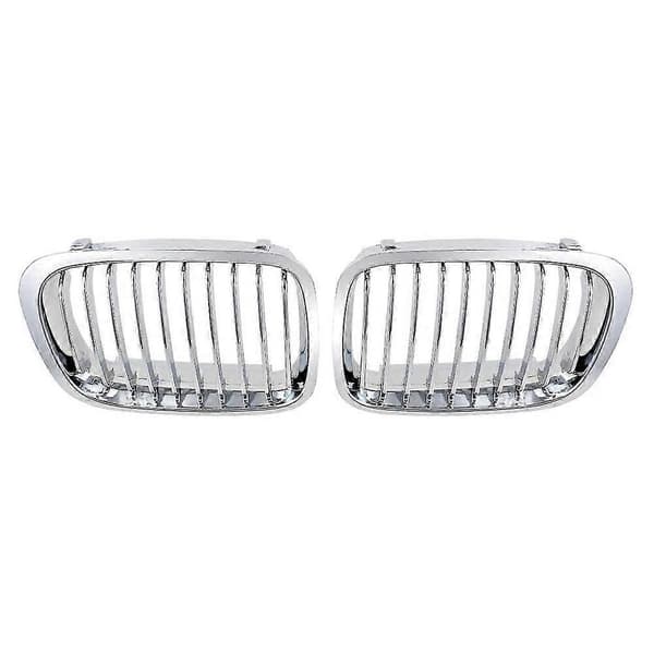 2X Krom Front Grill Njure Grill för BMW 1998-2001 E46 320I 323I 325I 328I 330I 4-Dörrars Sedan