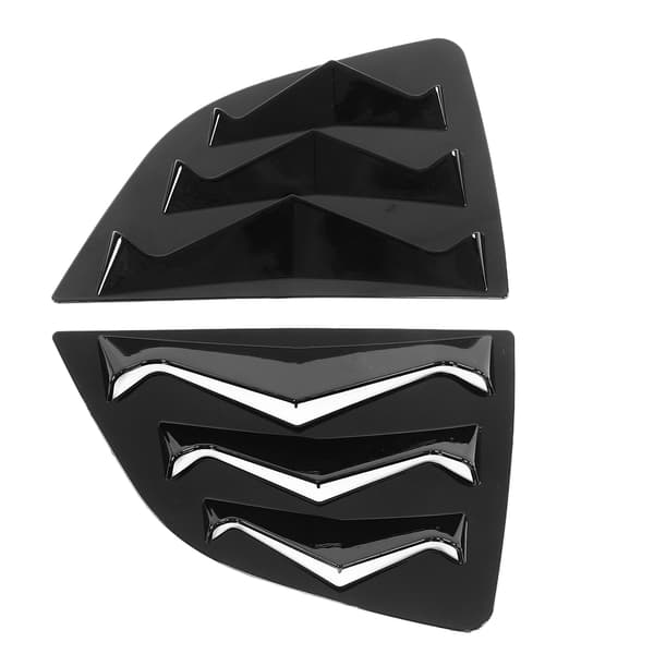 2 stk. ABS Glossy Black Side Window Air Vent Scoop Grilles Shield Protector til Honda Jazz 2014 2018