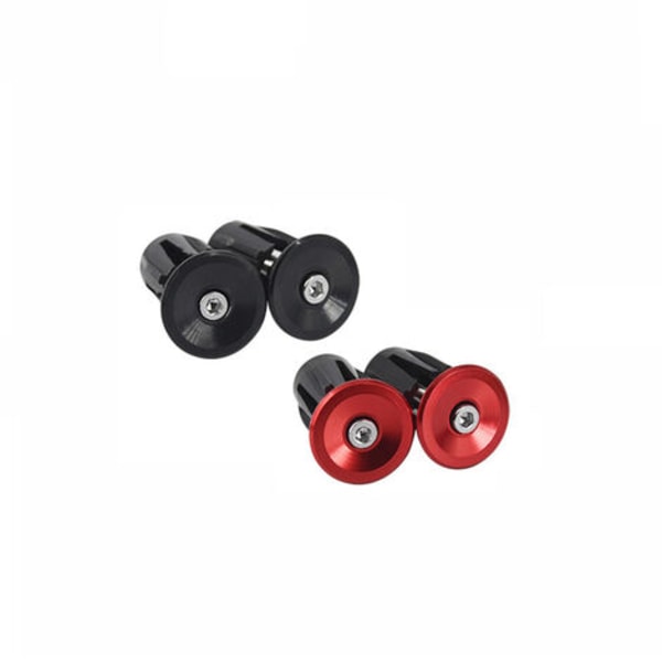 Sykkelstyrplugg aluminiumslegering styreplugg sykkelstyrplugg tilbehør, et par røde og svarte