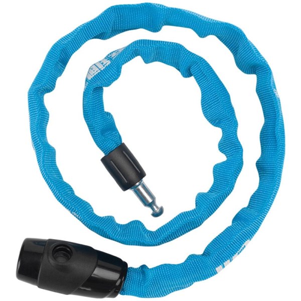 Cykelsikkerhedslås Anti-tyveri cykelkæde spiralkabel dobbelt trækrem nøglekædelås (blå)