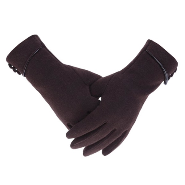 1 par vinterhansker termiske hansker Utendørs varme votter Varme berøringsskjermhansker fullfinger black