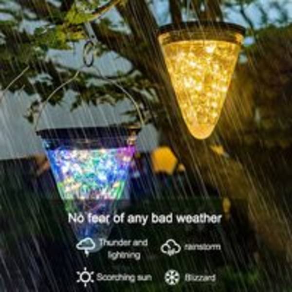 Riippuvat aurinkolyhdyt, aurinkoenergialla toimivat puutarhavalot, maisemavalaistus, aurinko-LED-valot ulkokäyttöön hääsisustukseen, parveke, patio, piha, lämmin valo
