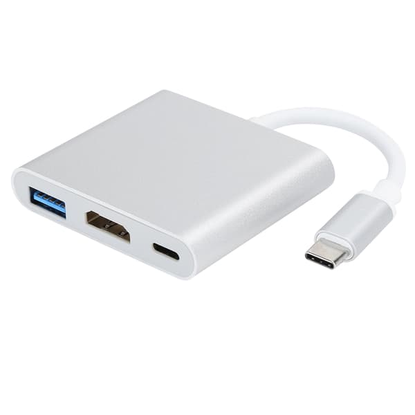 USB 3.1 Hub 3-i-1 Multifunktionel Hub til 4K USB 3.0 Adapter HDMI Kabel til OS X
