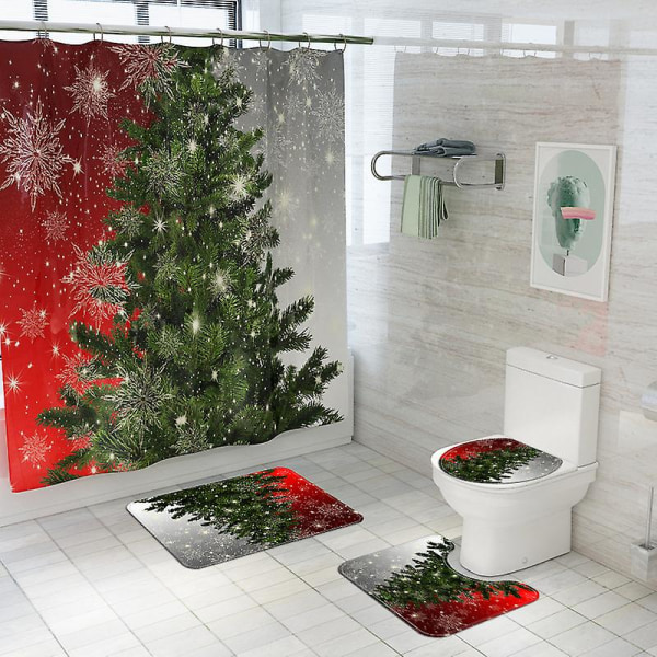 4pac Christmas Elements Print Vandtæt bruseforhæng