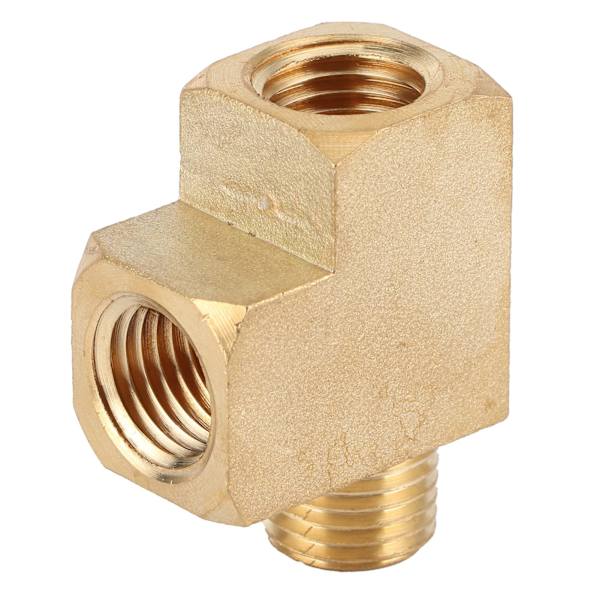 Solid mässing Street Pipe Tee NPT hangänga skarv 1000PSI Universal tillbehörsbyte