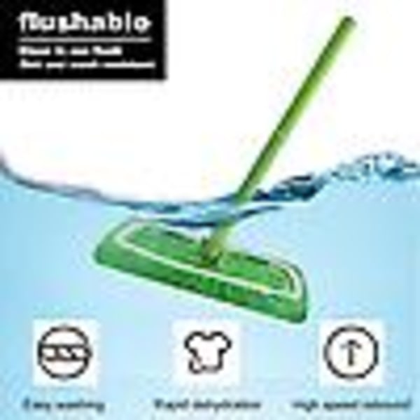 6st återanvändbara mikrofibermoppkuddar För Swiffer Sweeper Mop, Torra sopdukar & Våta moppdukar för moppgolv