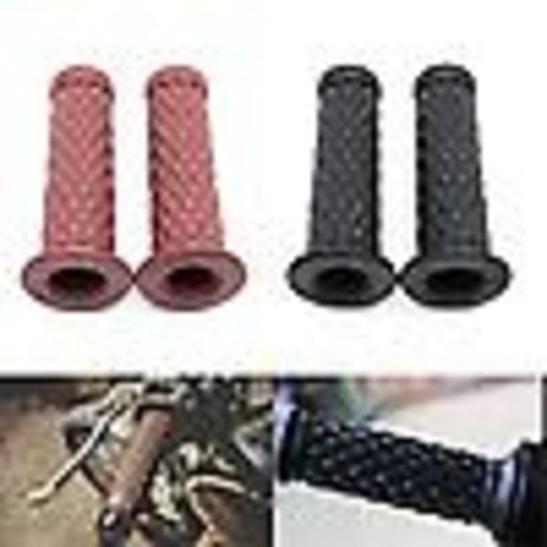 2kpl 22mm kumimoottoripyörä Cafe Racer ohjaustangon kahvan cover(Rödvin)