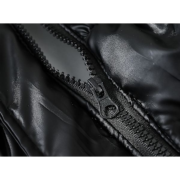 Børne polstret jakke Lang krave hætte polstret jakke 110cm Black
