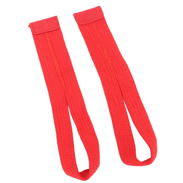1 par løftestropper for håndledd, myk polyester, fast antiskli, treningsstudio, styrketrening, håndleddsrem, rød