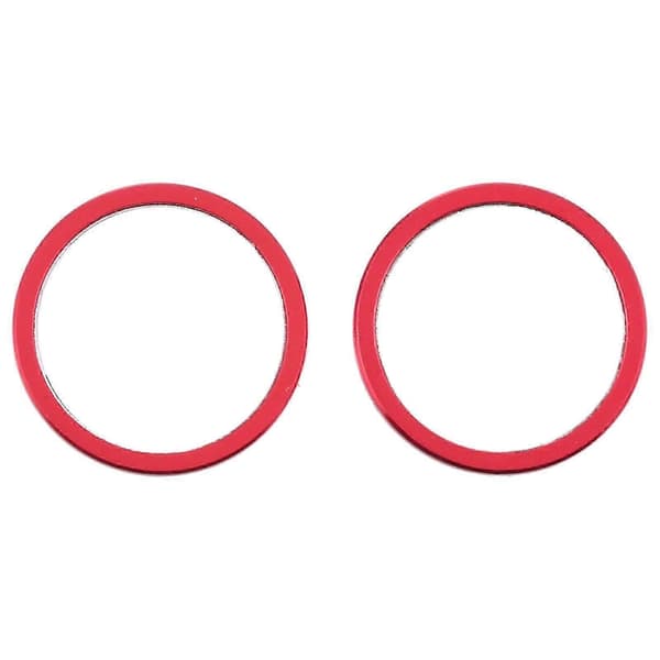 2025 2 st bakre kamera glaslins metallskyddsring för iPhone 12 Red
