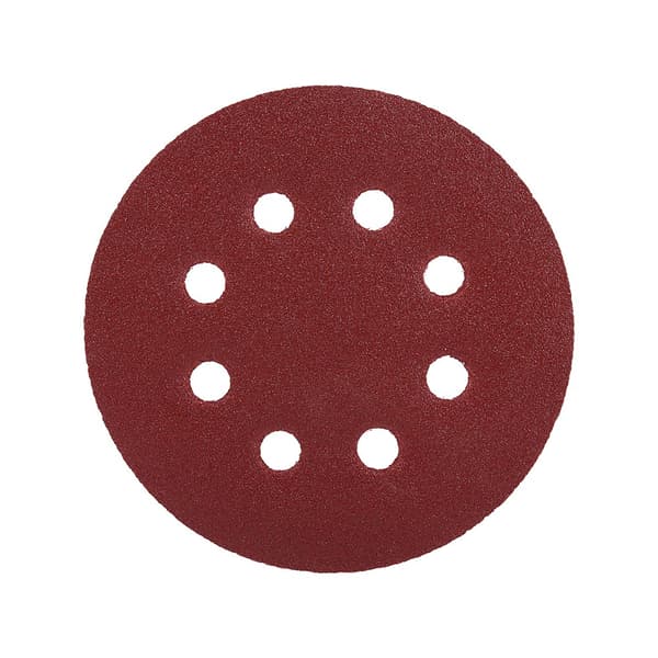 Röda Runda Slipskivor 125mm 8 Hål 120 Grit Sandpapper