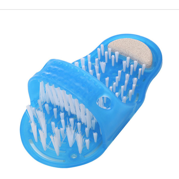 Vita heel opp badtofflor med borste badskor badkar plastskor dusch borste massager