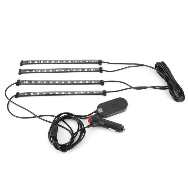 Dynamisk RGB LED-ljusremsa 4-pack Telefon Bluetooth App Fjärrkontroll Interiör Ambient Dekor