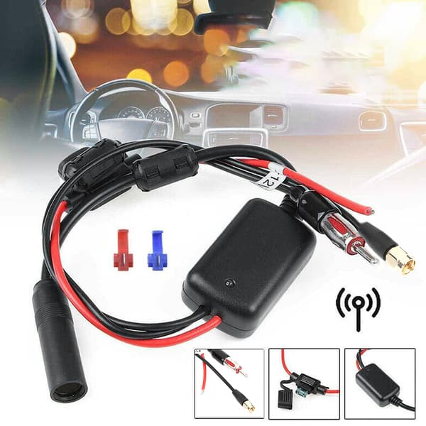 Bil DAB FM Radio Signalmottaker Antenneforsterker SMA Hode