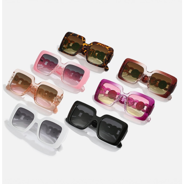 Stora bågar för damer cat-eye solglasögon Europeiska och amerikanska high-end fashionabla damsolglasögon (rosa båge / grått puder),