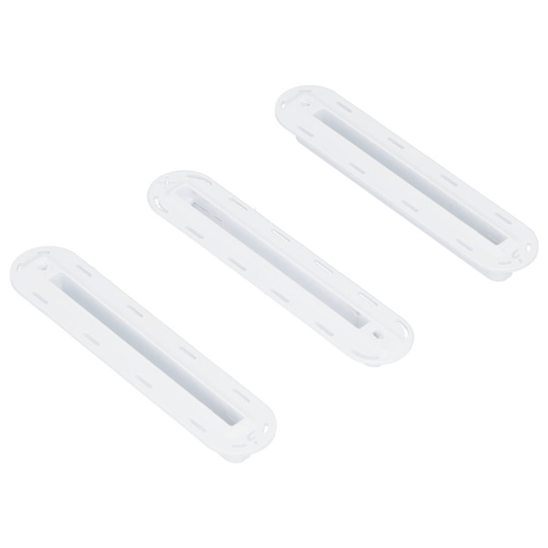 Surfbräda Rod Groove Plast Finned Box Plug Fin Plug Bas 3st Set Vit