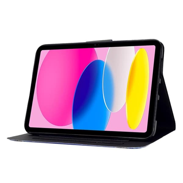 [HT]Apple iPad 10.9 2022 Foldbart Etui Kortholder - Blå Sommerfugl Blue blue