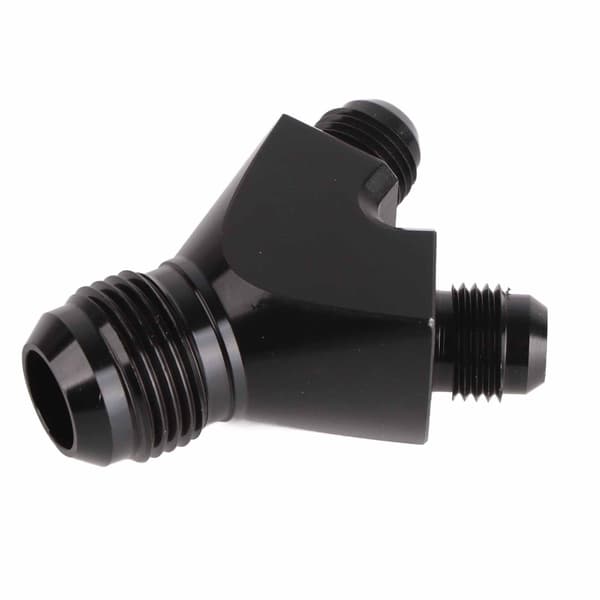 AN10 10AN til AN6 6AN Han Flare Stik Y-Blok Fitting Adapter Sort